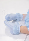 The Glass Petal Blue Lace Dress Socks - 