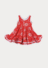 Red Pop Era Twirl Dress - Girls Music Inspired Boutique Dress