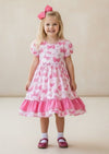 Candy Pink Petal Bows Twirl Dress | Girls Boutique Dress