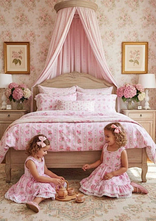 Trailing Roses Twirl Dress Pink - 