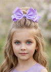 Triple Layer Grosgrain Lavender Bow - 