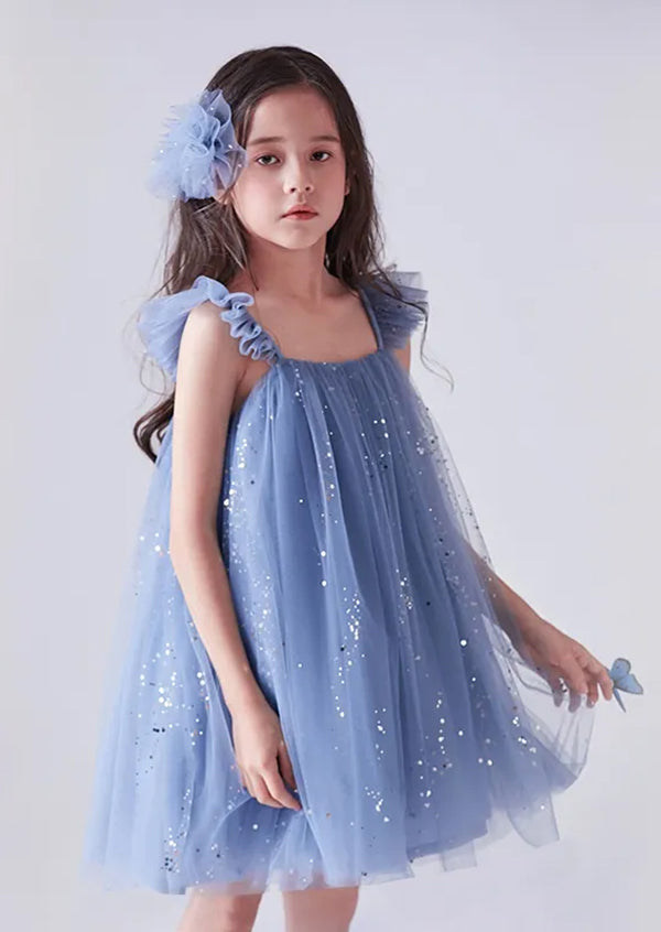 Blue Sparkle Tulle Tutu Dress