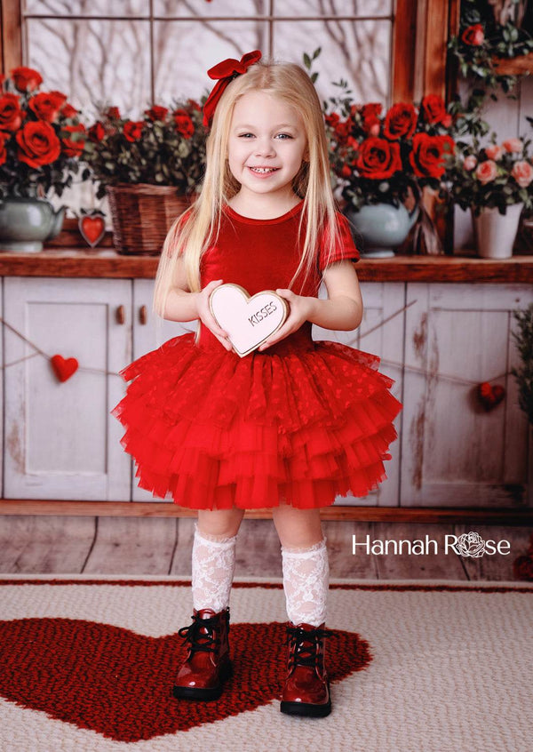 Velvet Dotted Heats Tutu Dress - 