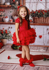 Velvet Dotted Heats Tutu Dress - 