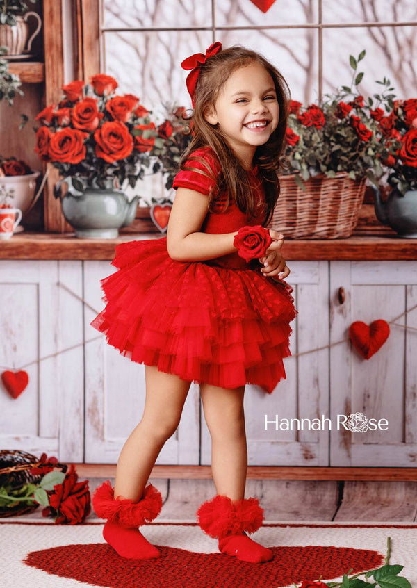Velvet Dotted Heats Tutu Dress - 