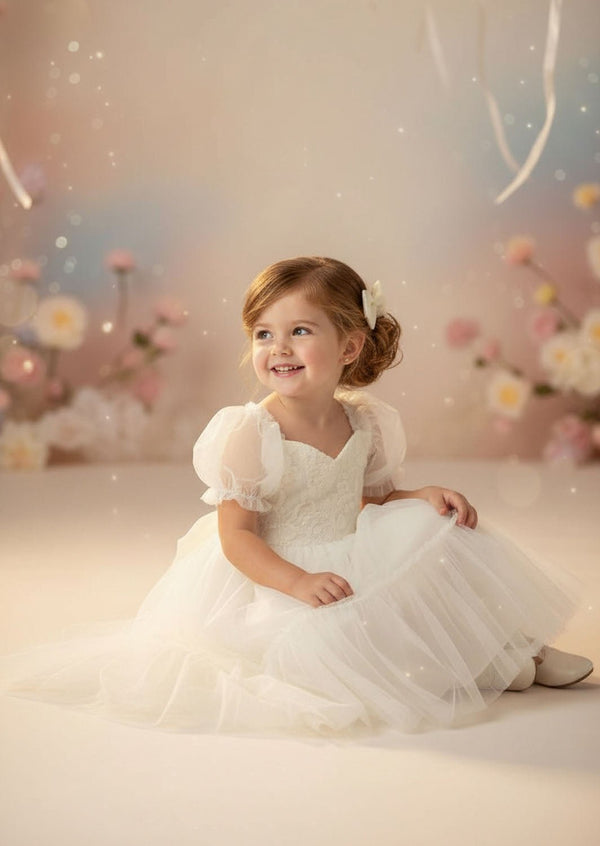 Victoria Ivory Tulle Sweetheart Gown - 