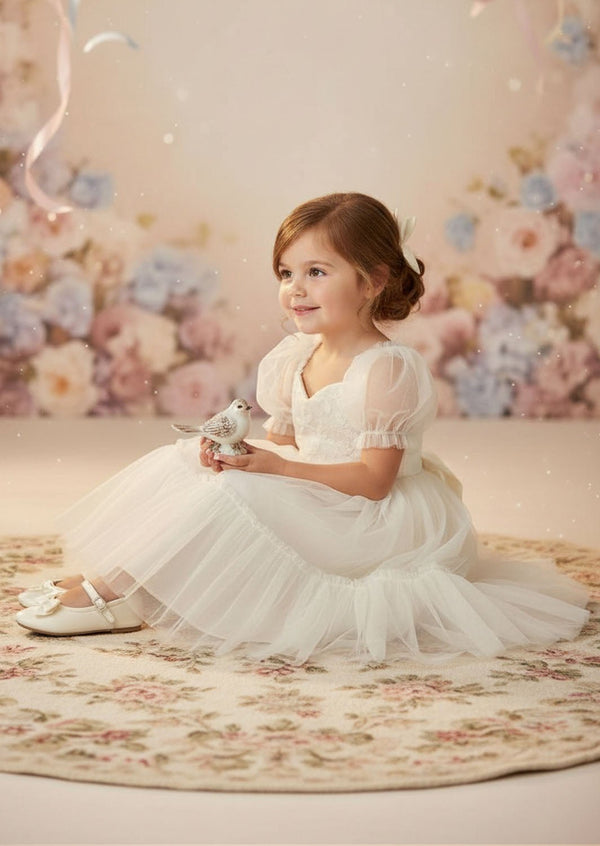 Victoria Ivory Tulle Sweetheart Gown - 