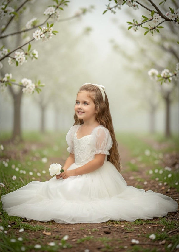 Victoria Ivory Tulle Sweetheart Gown - 