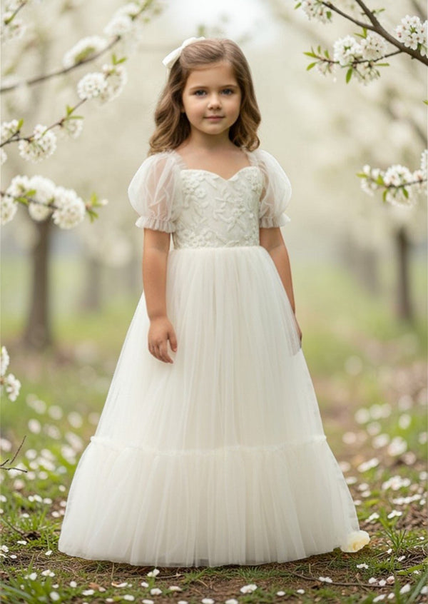Victoria Ivory Tulle Sweetheart Gown - 