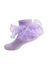 Sheer Ruffle Ankle Socks | Lavender