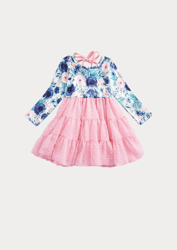 Whimsey Floral Twirl Dress Pink - 