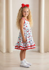 White Candy Hearts Twirl Dress - 