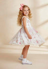 White Floral Lace‑Trim Dress - 
