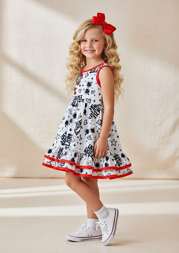 White Pop Era Twirl Dress - 