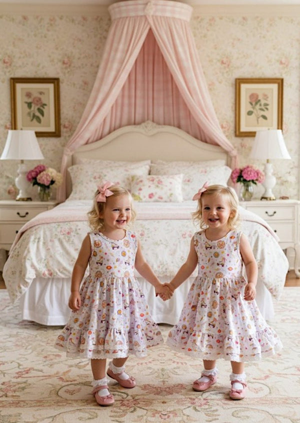 White Whimsy Storybook Twirl Dress - 