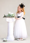 long sleeve white flower girl dresses for toddlers