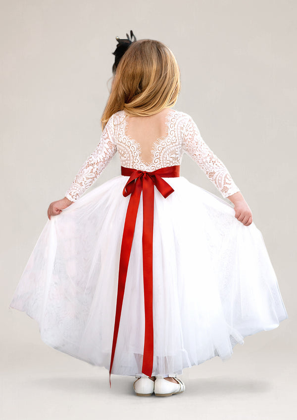 White flower girl dresses