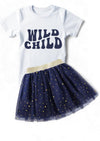 Wild Child Tee in Navy - 
