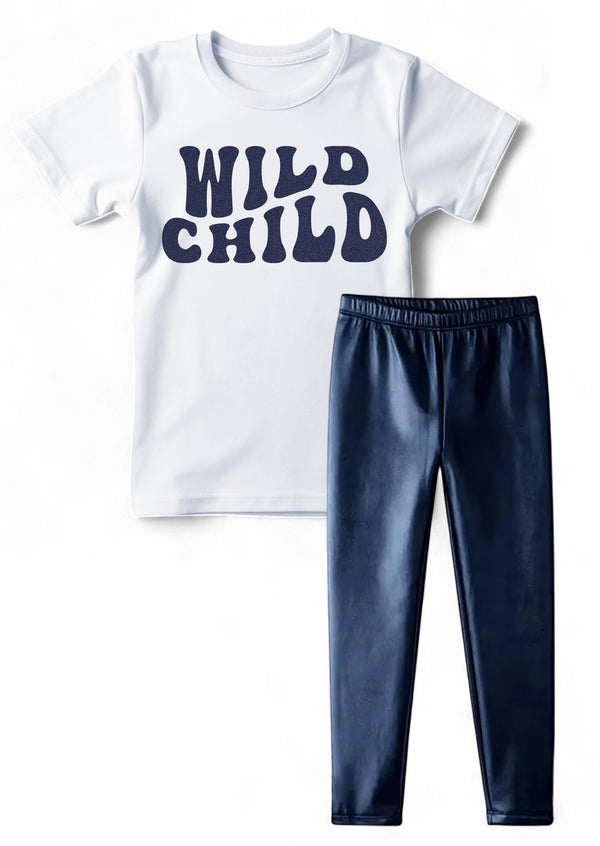 Wild Child Tee in Navy - 