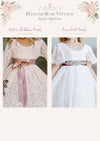 Zinnia Pink Puff Sleeve Floral Flower Girl Dress - 