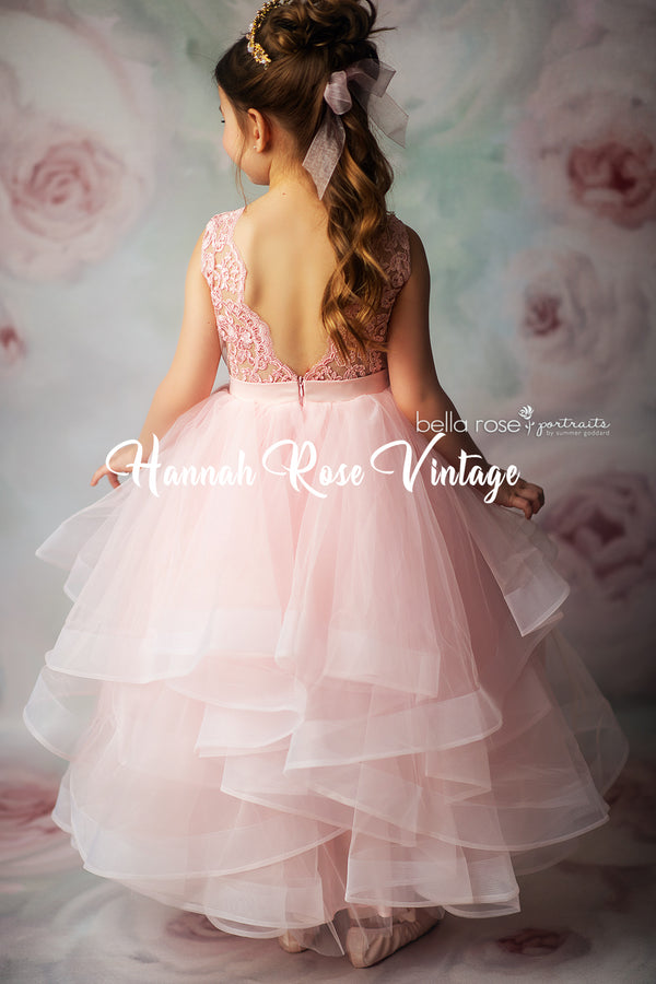 Rose Gold 3D Flower Quinceanera Pink Princess Prom Dress With Beaded  Illusion And Long Sleeves Perfect For Evening Formal Events And Sweet 16  Includes Ruffles From Verycute, $68.41 | DHgate.Com