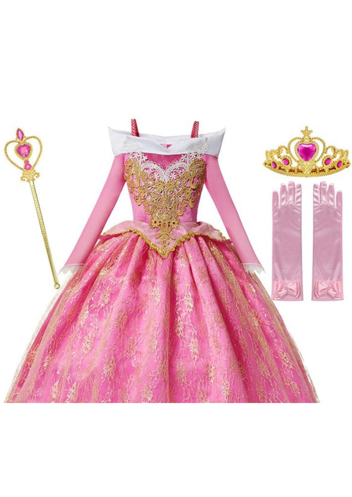 GIRLS - Pink with Gold Princess Costume - Hannah Rose Vintage Boutique