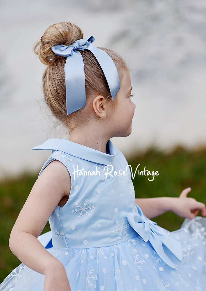 GIRLS - Winter Magic Snowflake Dress  Clearance | Immediate Ship! - Hannah Rose Vintage Boutique