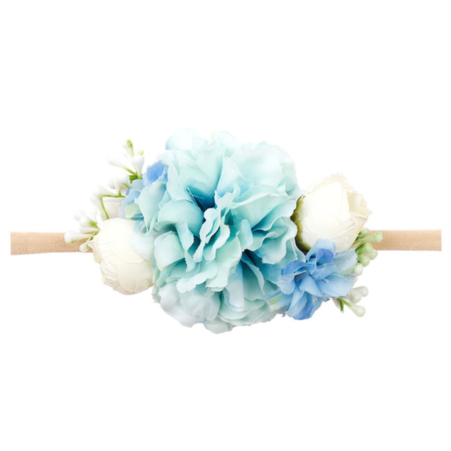 GIRLS - Aqua Blue Flower Headband - Hannah Rose Vintage Boutique
