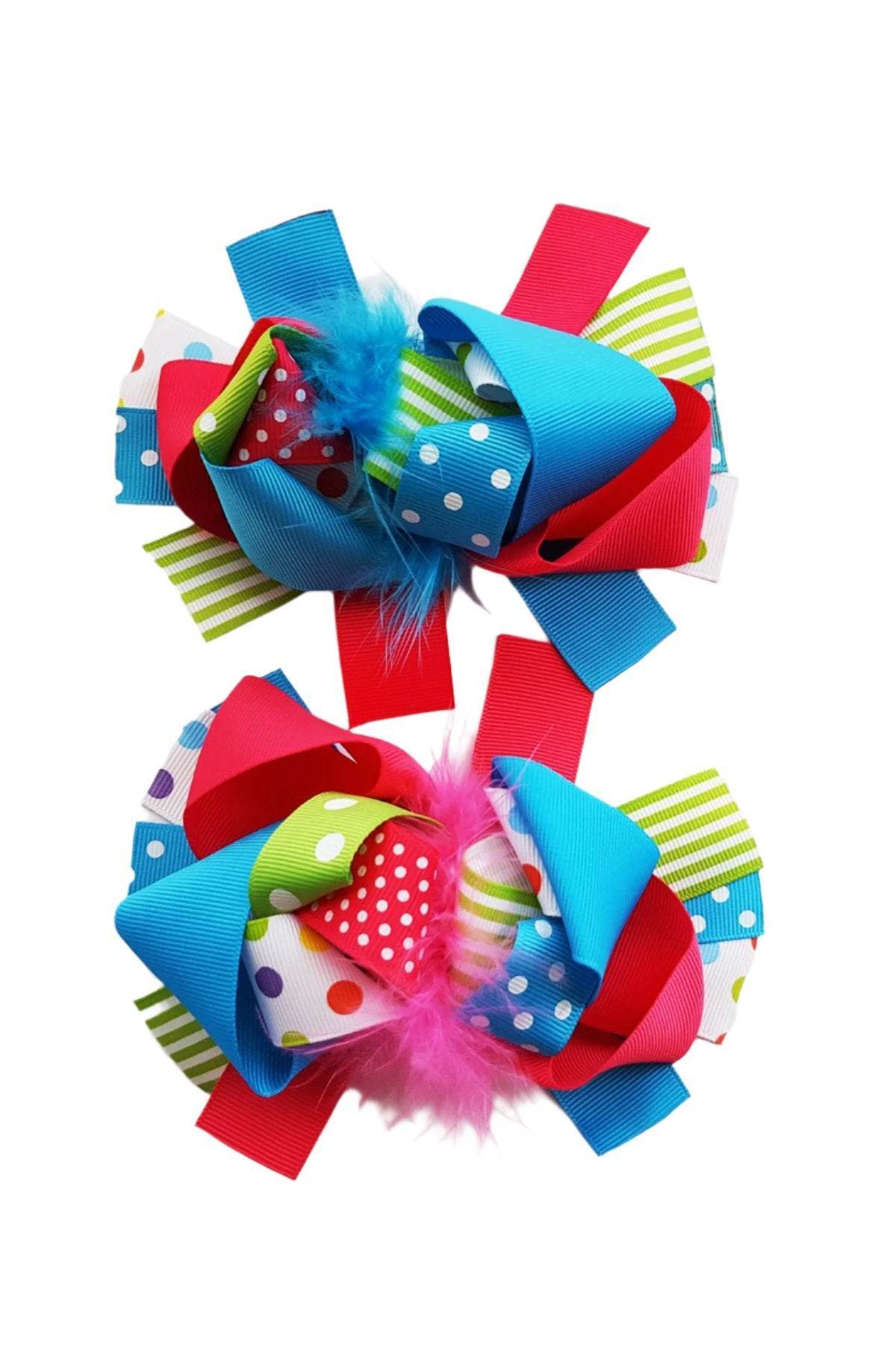 Hair Bows | Sneaker Bows Turquoise Set of 2