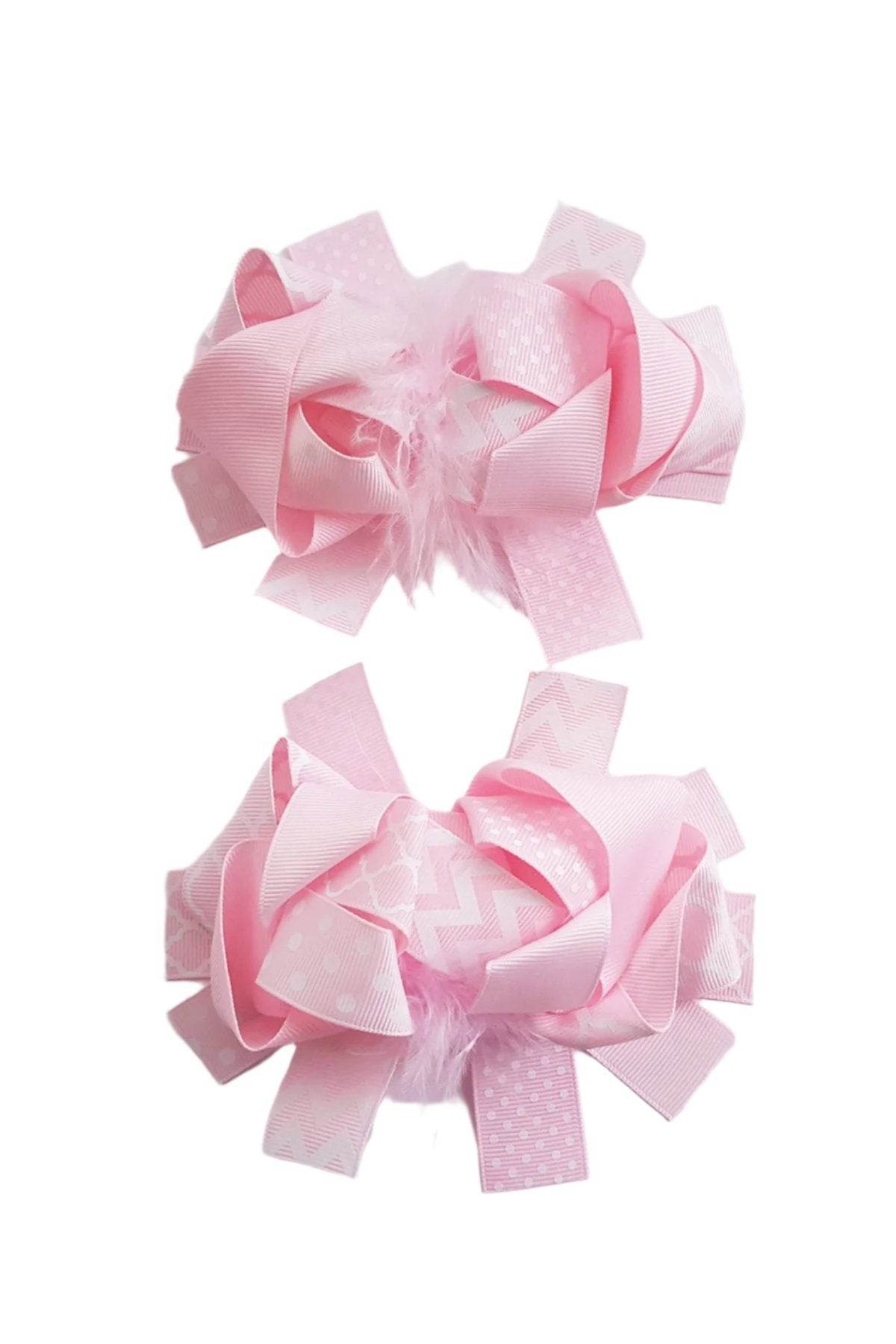 Hair Bows | Sneaker Bows Lt Pink Set of 2