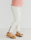 GIRLS - Button Side Leggings | Girls Ruffle Top - Hannah Rose Vintage Boutique