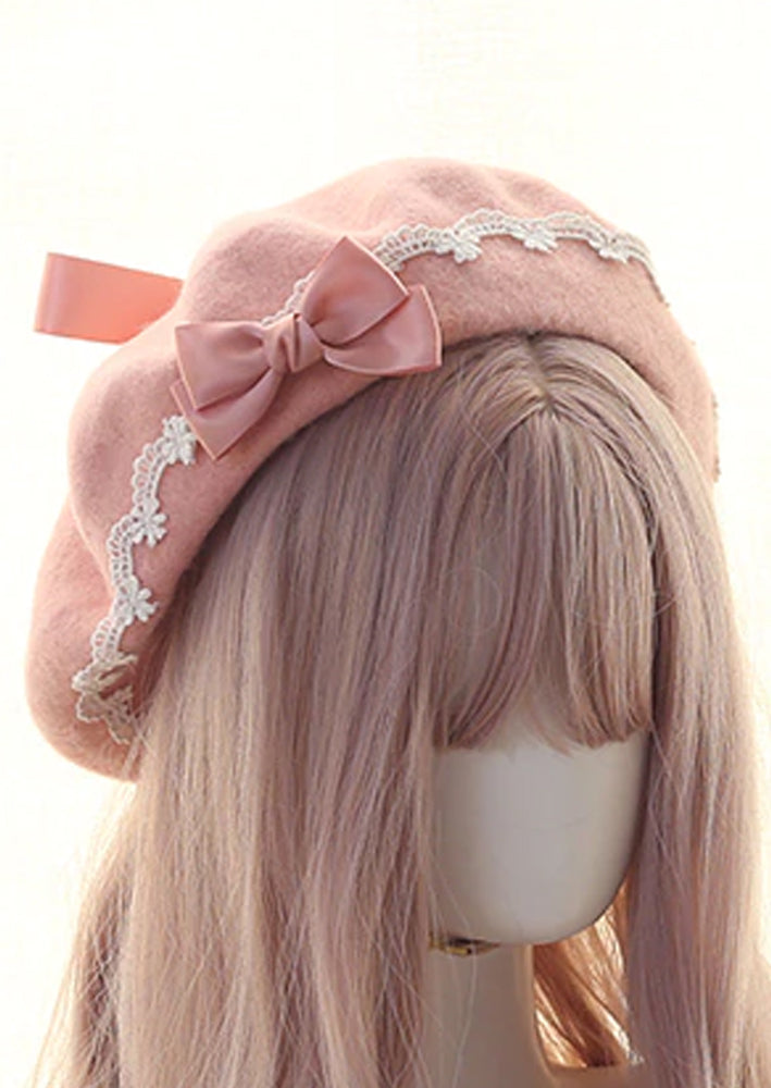 GIRLS - Scalloped Lace Paris Style French Beret - Hannah Rose Vintage Boutique