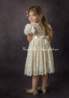 Ivory lace girls party dress for Christmas