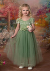 sage green flower girl dress