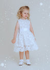 knee length flower girl dress white