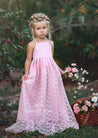 baby pink lace flower girl dress,  pink and white lace flower girl dress,  pink tulle flower girl dress lace,  pink and gold lace flower girl dress,  pink boho lace flower girl dress