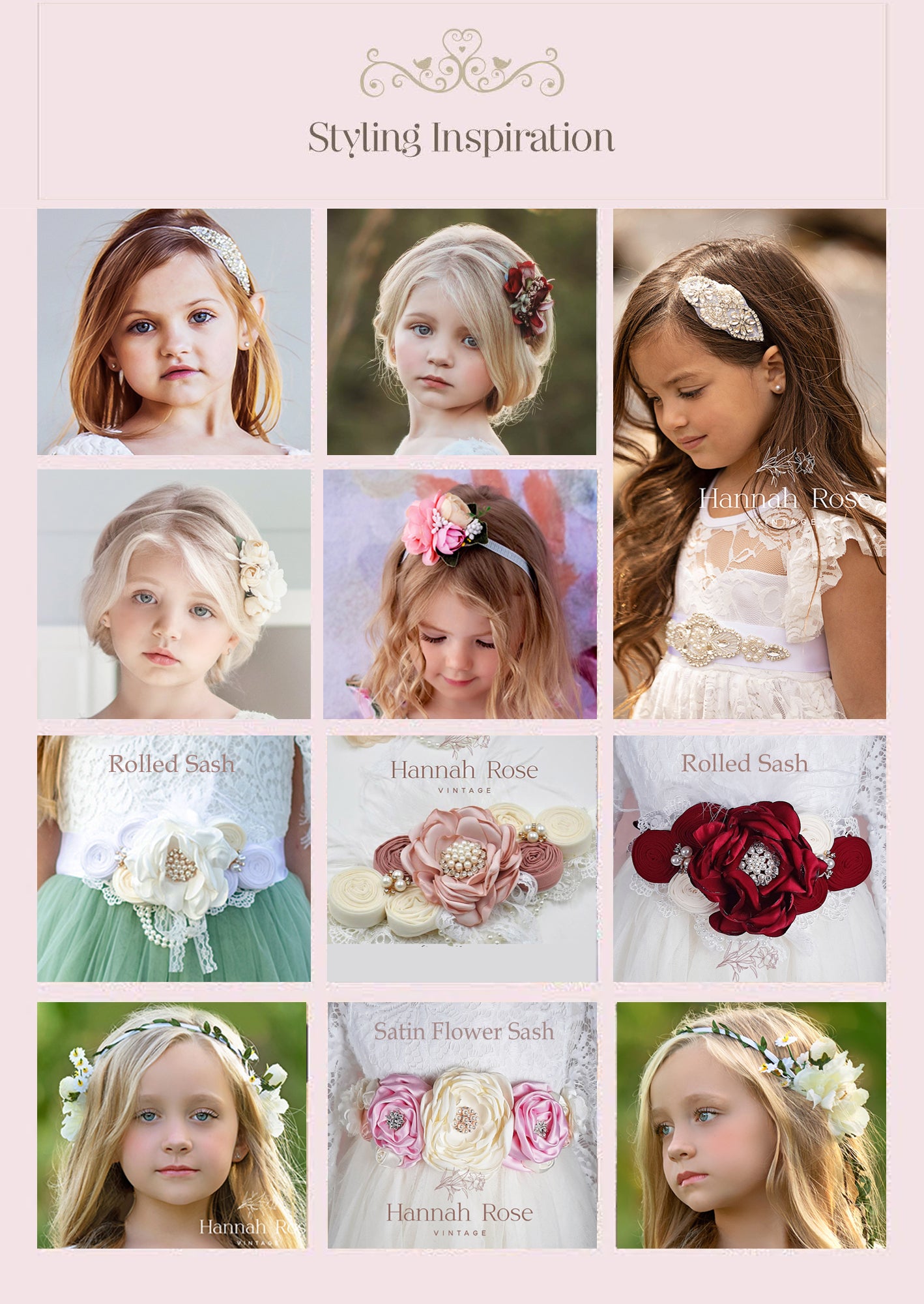 GIRLS - Pink and White Tulle Flower Girl Dress - Hannah Rose Vintage Boutique