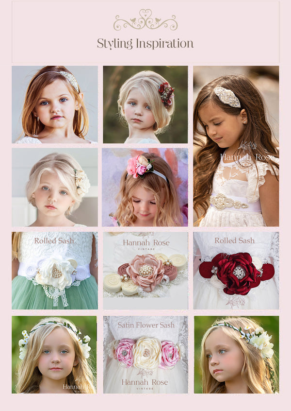 GIRLS - White Princess Flower Girl Dress - Hannah Rose Vintage Boutique