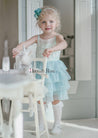 girls blue birthday party dress, blue tulle baby dress, blue birthday dress, girls dress blue