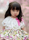 GIRLS - Abbie Roses and Lace Spanish Vintage Dress - Hannah Rose Vintage Boutique