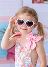 GIRLS - Pink Posies Girls Swimsuit with Bows - Hannah Rose Vintage Boutique