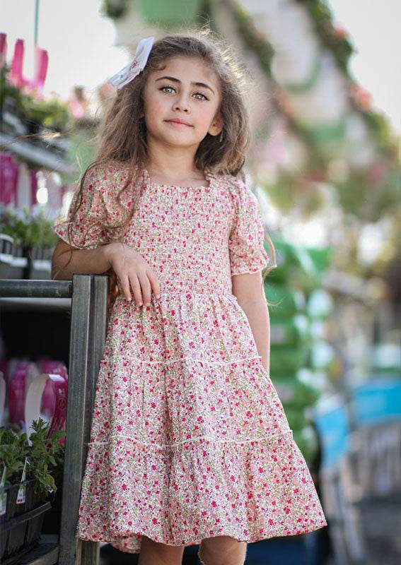 Ditsy Pink Floral Dress