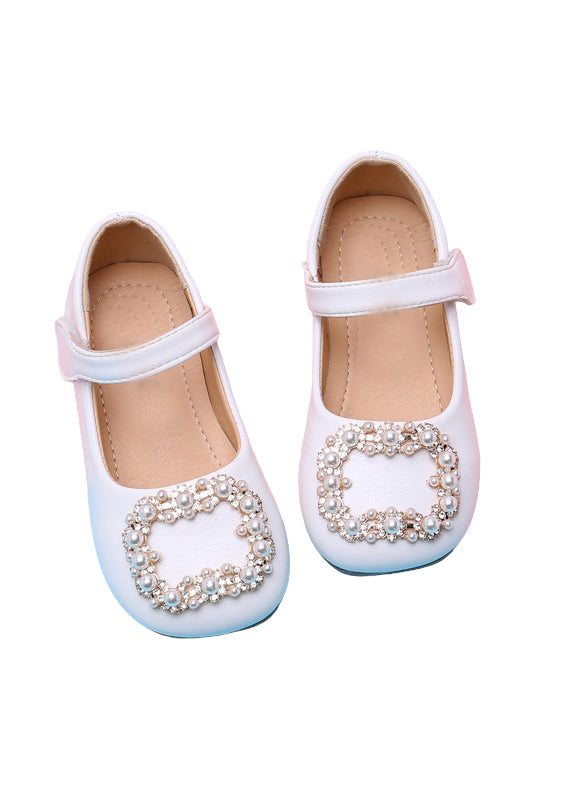 White flower girl shoes