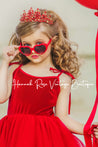 GIRLS - Sweet Heart Kids Sunglasses Red - Hannah Rose Vintage Boutique