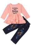 GIRLS - Miss Sassy Pants Top and Jeans Set - Hannah Rose Vintage Boutique