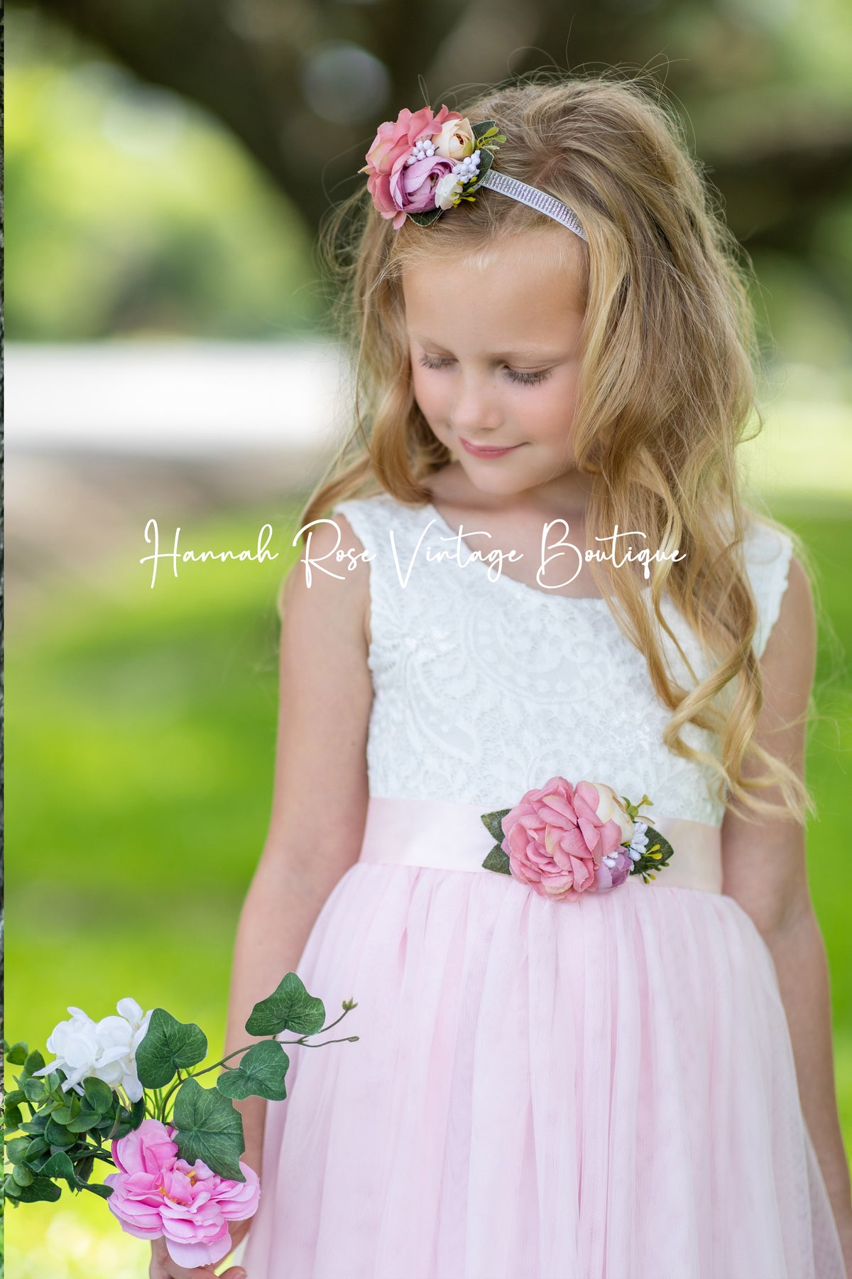 Blush Pink Flower Girl Dress Blush Princess Dress ...