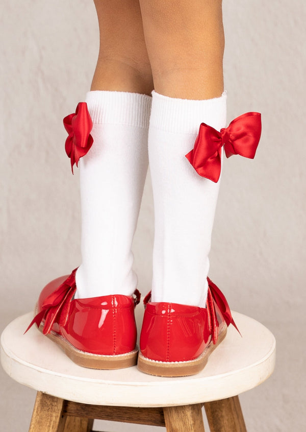 GIRLS - Ribbon Bow Socks (custom color bows) - Hannah Rose Vintage Boutique
