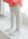 GIRLS - Chestnut Over the Knee Ribbed Socks - Hannah Rose Vintage Boutique