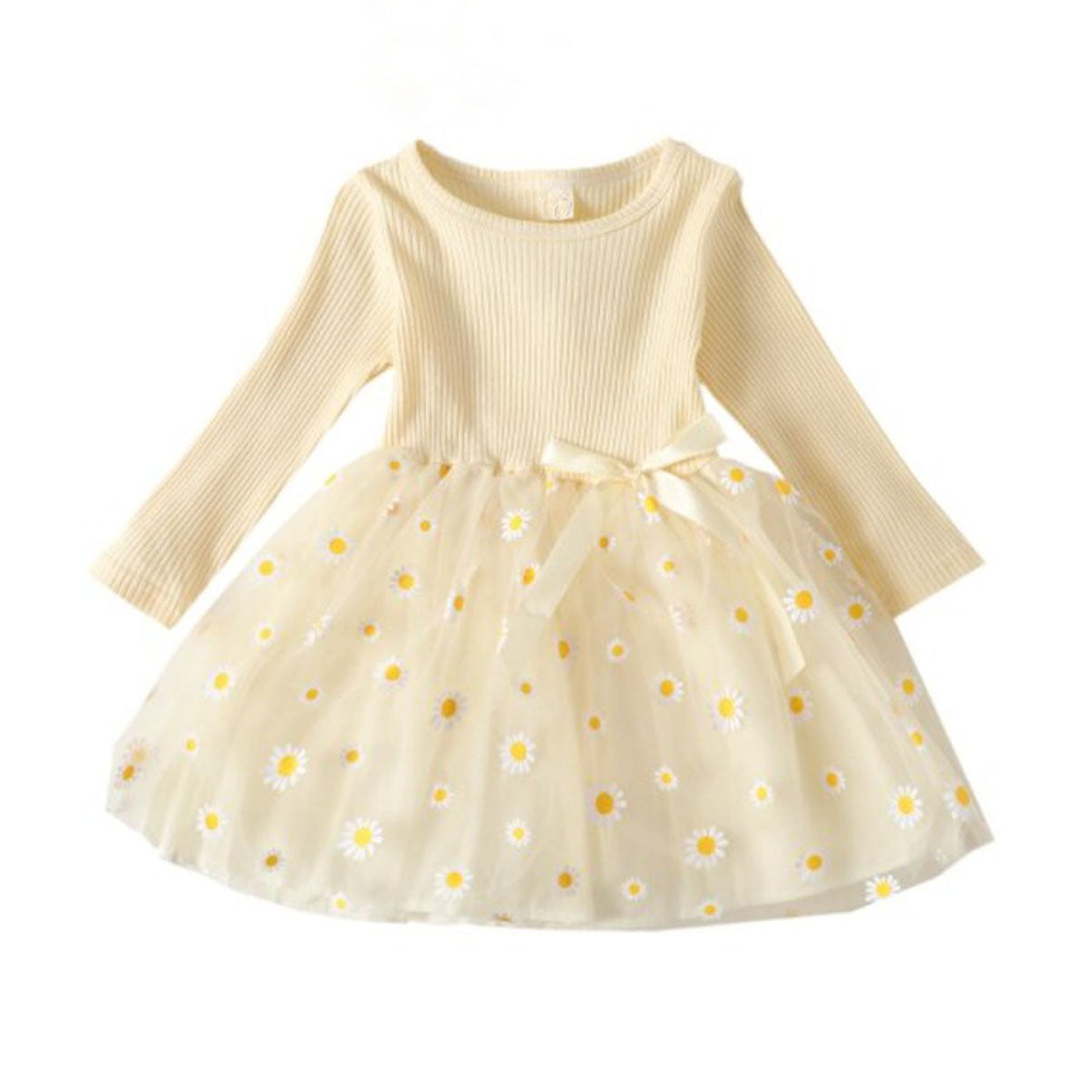 GIRLS - Yellow Daisy Dress - Hannah Rose Vintage Boutique