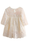 GIRLS - Beige Lace Girls Dress - Hannah Rose Vintage Boutique